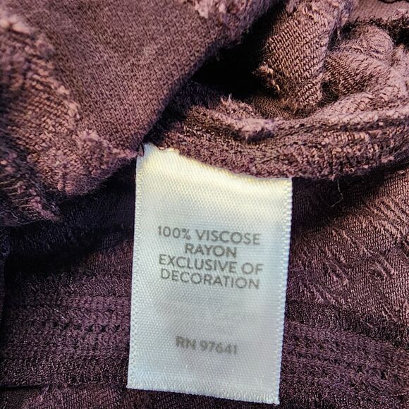 J Jill Top Womens Medium Purple Ventana Jacquard Popover Blouse Casual Boho Chic - Picture 14 of 15